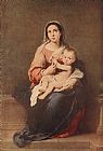 Bartolome Esteban Murillo Canvas Paintings - Madonna and Child